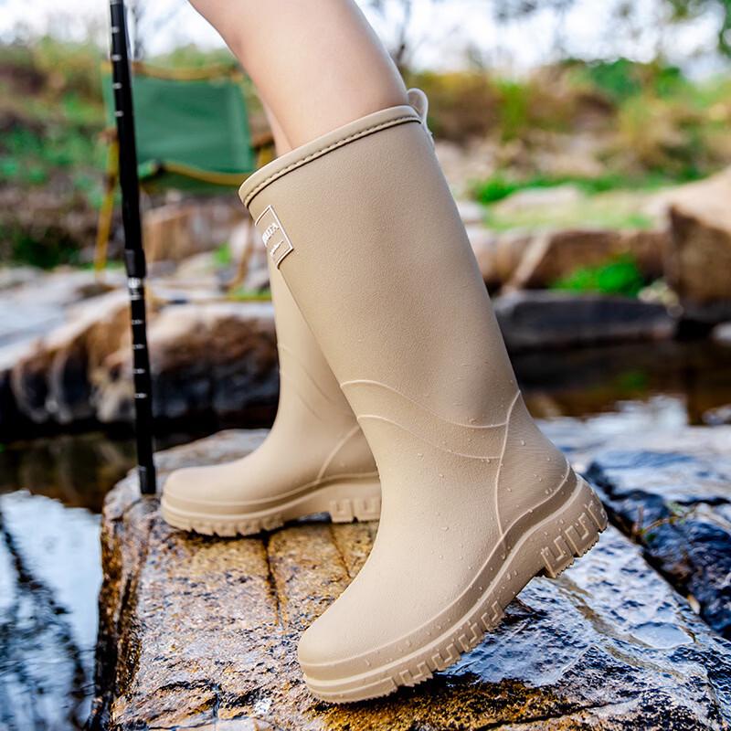 Handun Unisex High-Calf Anti-Slip Rain Boots