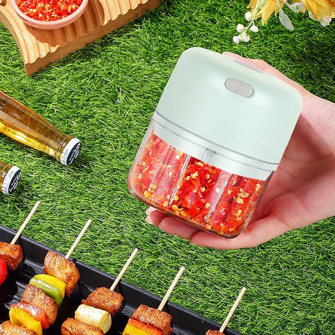 Garlic Puree USB Rechargeable Electric Garlic Pounder Mini Garlic Puree Garlic Press Household Garlic Milling Machine Garlic Punching Machine Garlic