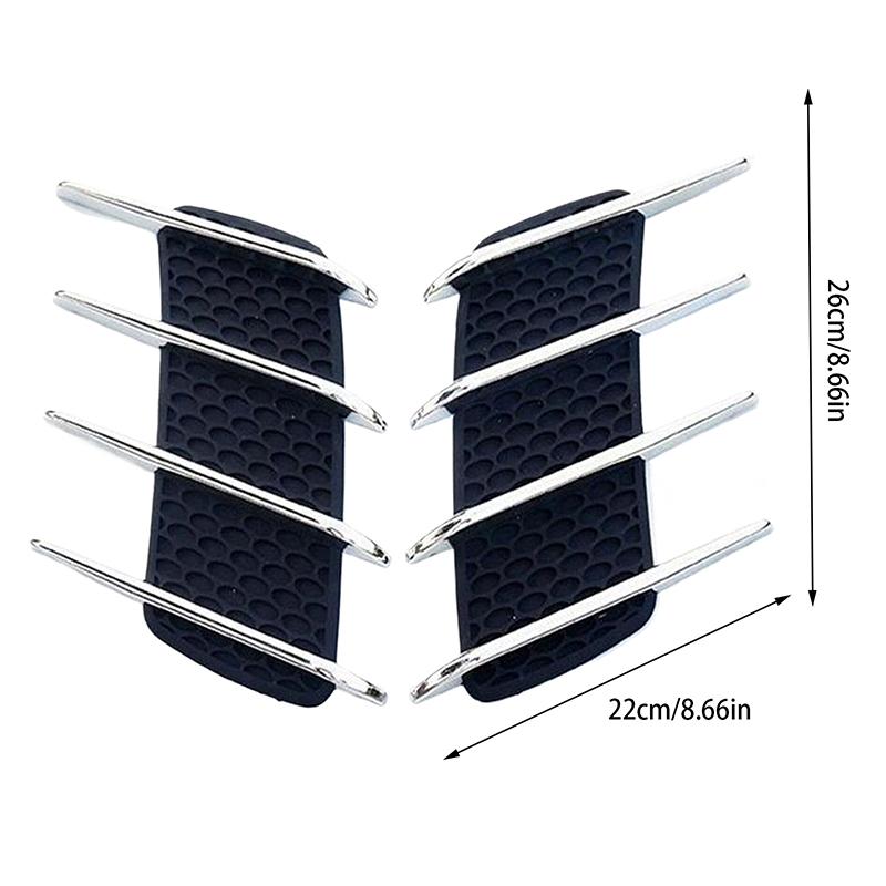 1 Par Auto Flow Ventil Skjerm Hai Gjeller Simulasjon Utløp Sideventil Bilklistremerker Panserdekorasjon Bilmodifikasjonstilbehør