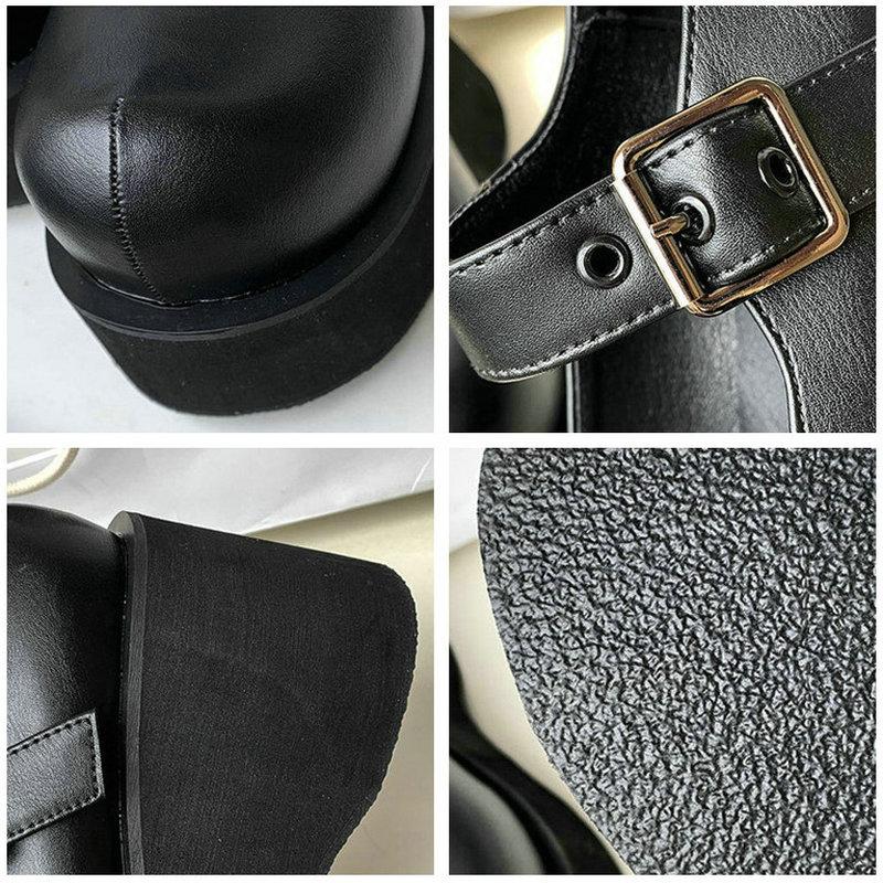 Fashion Mary Jane Shoes Women Platform Platform Platform Heel Shoes New Japan Jk Harajuku Soft Sister Big Head Shoes
