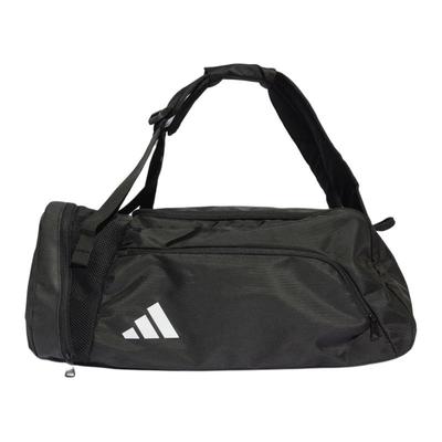 adidas Tessuto a trama piana in poliestere riciclato Borsa da viaggio taglia media unisex nera Adidas HS9755