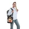 The Cheerful Pirate Flashing Signs Lunch Bag  Anime One Piece Funny Lunch Box For Child Cooler Bag Thermal Tote Handbags