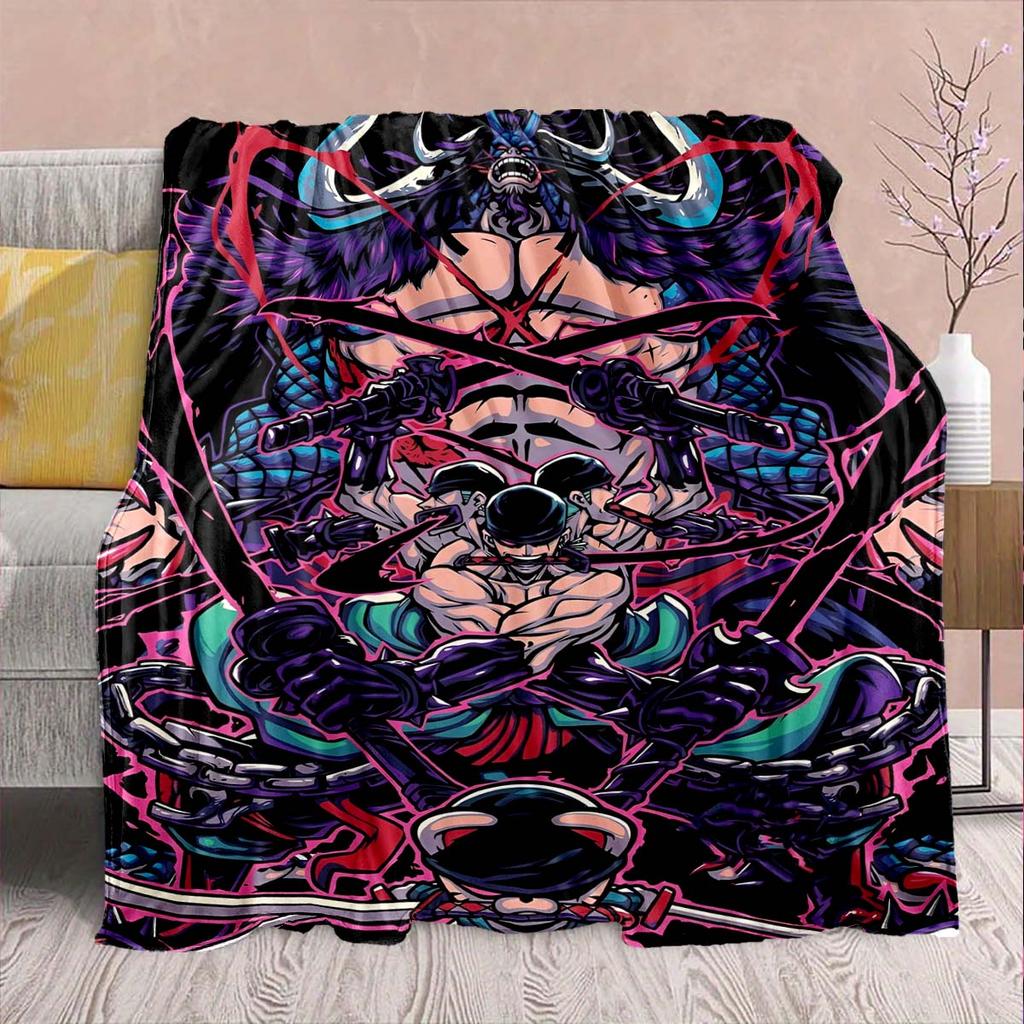 One Piece Anime Flaneldecke - Weich Warm Perfekt für Sofa, Bettwäsche Camping Reisen Büro Heimdekoration -QJY