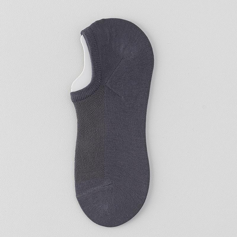 Boat Socks Men's Summer Ultra-thin Breathable All-mesh Silicone Anti-slip, Non-dropping Heel, Anti-pilling Solid Color Simple Invisible Socks