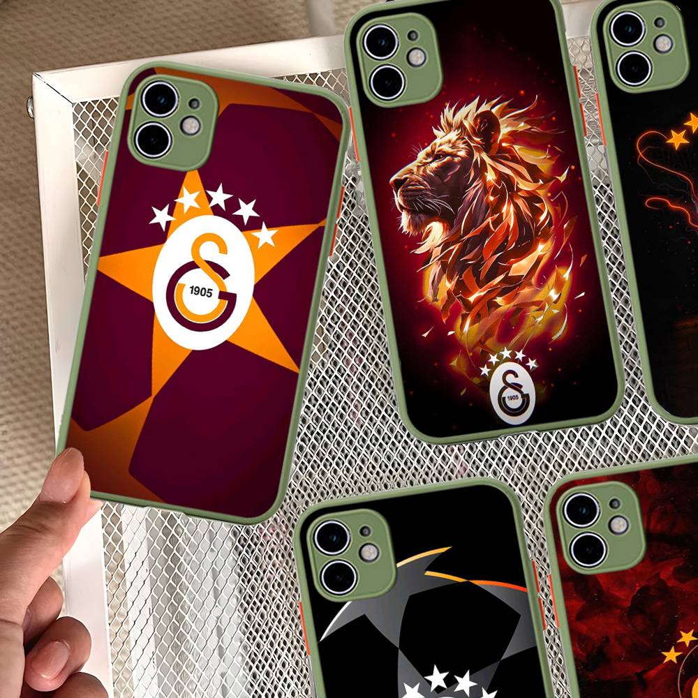 Fotbalový tým Galatasaray Pro Silikonový matný kryt na telefon Pro iPhone 16 Pro Max 15 14 13 12 11 X XS MAX