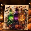 Artisanat Créatif Halloween Perles Bijoux Kit Perles Imitation, Kit Peinture DIY Citrouille Fantôme Ensemble d'Artisanat 3D pour Adultes, Murs Faits Main Idées Cadeaux Créatifs pour Fêtes