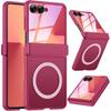 Galaxy Z Flip 8 Case With Magnetic Snap-on Design Frosted Matte Finish Full Coverage Protection Built-in Screen