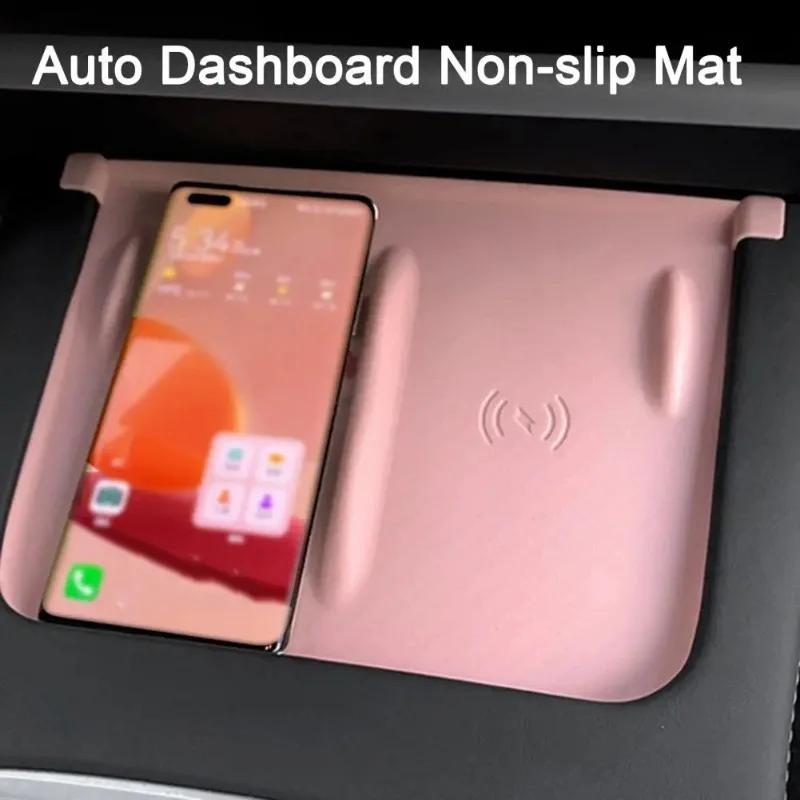 For Tesla Model 3 Y 2025 2025 2025 Silicone Wireless Charging Pad Non-Slip Mat Dust-Proof Charger Protect Cover Car Accessories