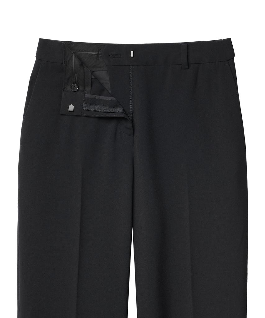 MUSINSA STANDARD WOMAN Women'S Lightweight Straight Hidden Banding Slacks [Black]
