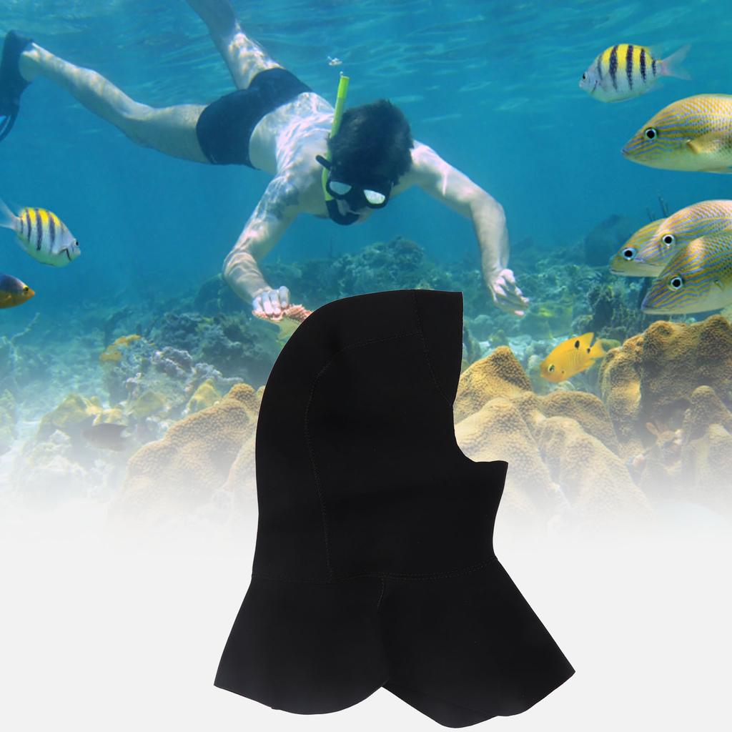 Wetsuit Hood 3mm Thermal Swim Surf Diving Hood Sun UV Protection Quick Drying for Men Women S M for 53 ~ 58cm / 20.87 ~ 22.83in Head Size