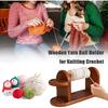 Generic Yarn Holder for Crocheting Wooden Yarn Rack Stand with Slots Yarn Storage Organizer Knitting & Crochet Supplies Horizontal Yarn Spinner