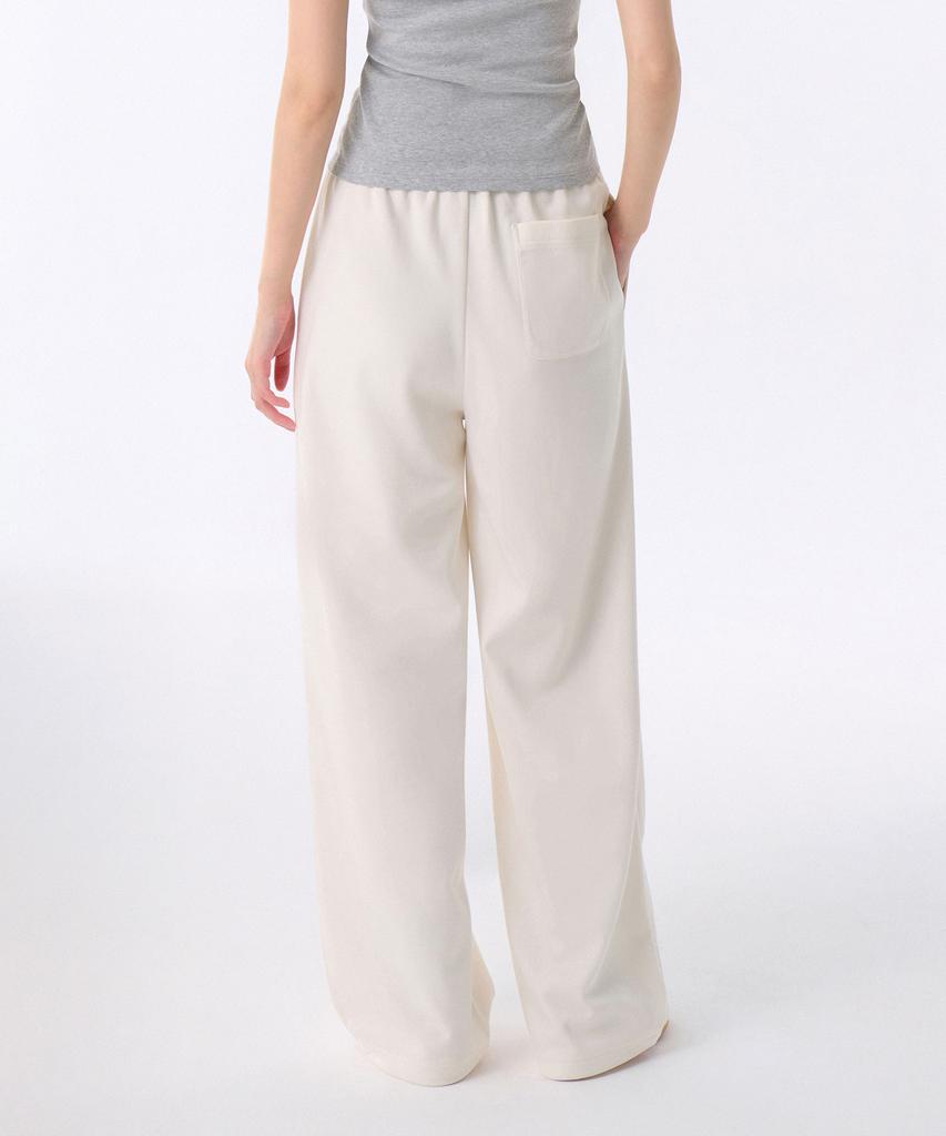 MUSINSA STANDARD WOMAN [Cooltandard] Women'S Deep Tuck Variable Wide Lounge Sweatpants [Cream]