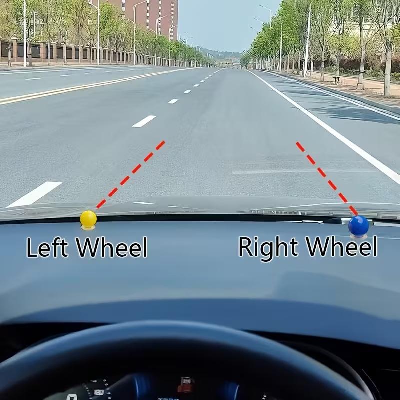 2 Pezzi Guide Parcheggio Auto & Adesivi Allineamento Ruote, Linee Parcheggio Visibilità Bassa Luce, Assistenza Guidatori Principianti