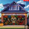 2D Flat Banner 1 Piece Halloween-themed Garage Door Cover Party Banner Polyester Day of the Deadzyc