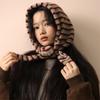 Women Wool Scarf Shawl Winter Multi-Functional Warm Soft Knitted Striped Triangle Fashion Brand Bandana Lady Scarves Headscarf