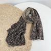 Retro Floral Long Cotton Scarf Soft Neck Protection Warm Triangle Shawl Head Wrap Multi-Functional Print Design for All Ages