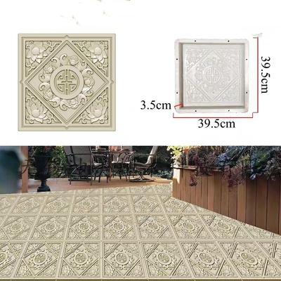 1Pcs Road Concrete Mold DIY Paving Casting Stepping Stone Square Brick Antique Landscape Yard Decor Garden Reusable Making Tools