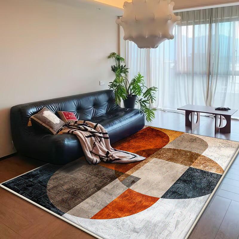 Tapis abstraits style nordique pour salon, décoration moderne, tapis de maison, tapis de chambre à coucher luxe léger, tapis antidérapant lavable