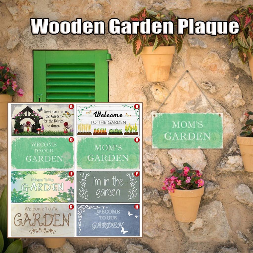 Buy HS Garden Plaque Wood Plaque Sign Wall Hanging Sign at affordable