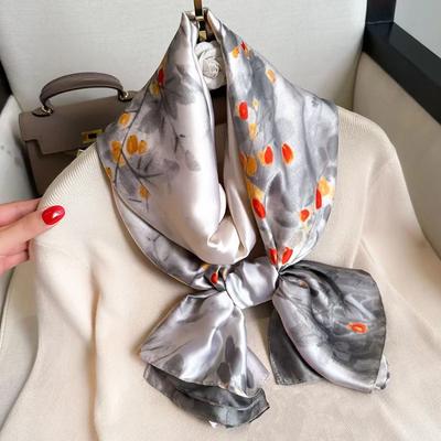 Spring Scarf Women'S Luxury Design Polyester Material Smooth Scarf Soft Shawl Beach