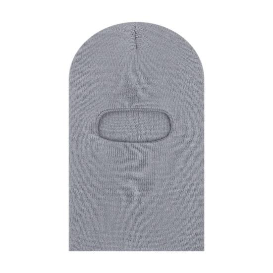 

Детская шапка однотонная эластичная посадка детская вязаная шапка зимняя для активного отдыха светло-серый