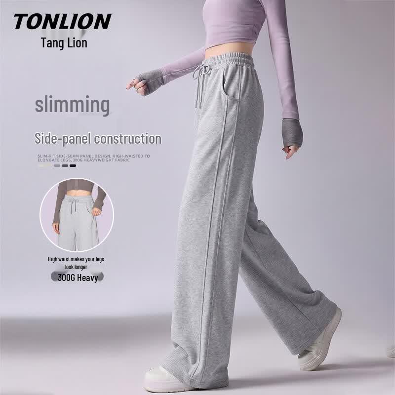 TonLion Women's Side-Stitched Straight-Leg Casual Pants