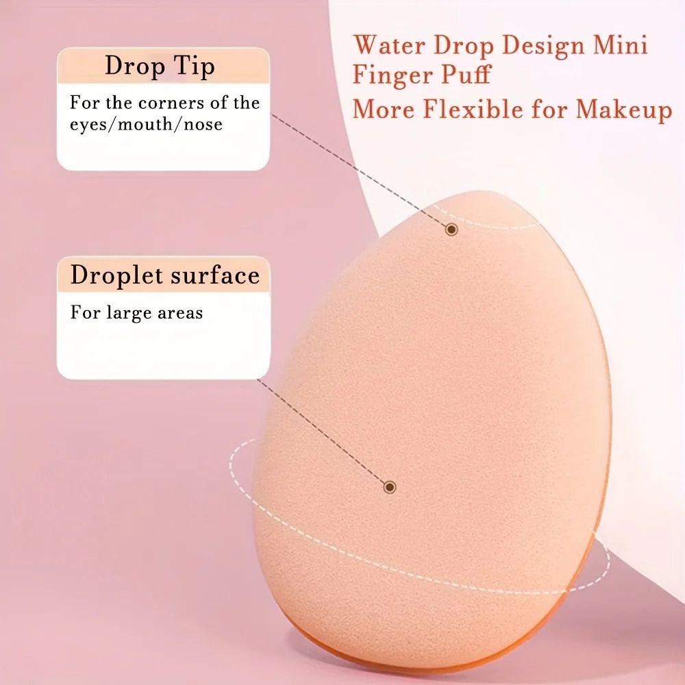 30pcs Dry and Wet Powder Puff Washable Finger Puff Random Makeup Puff  Travel-Friendly