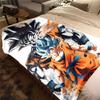 1PC Manta de Franela con Estampado de Son Goku, Alta Calidad para Todas las Estaciones, Decoración del Hogar, Calidez y Comodidad, Perfecta para Regalos de Navidad