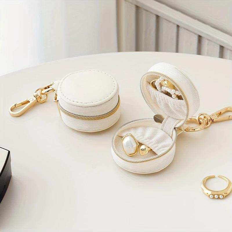 Jewelry Storage Box Portable Mini Jewelry Storage Box Good Quality Earring Ring Organizer Waterproof Pu Leather Bag for Travel