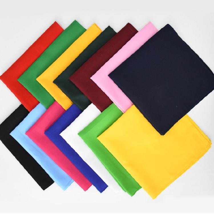 Solid Color Handkerchief for Ladies Square Hankies Lacy Large Bandana