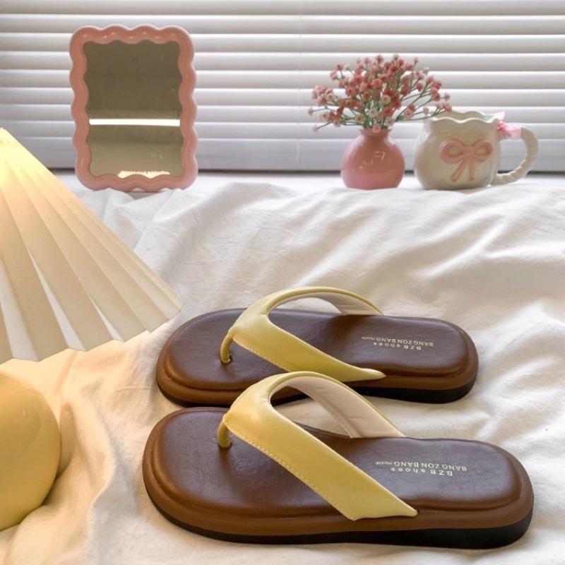 Flat Shoes Herringbone Shoes Women's Shoes New Soft-soled Flip-flops