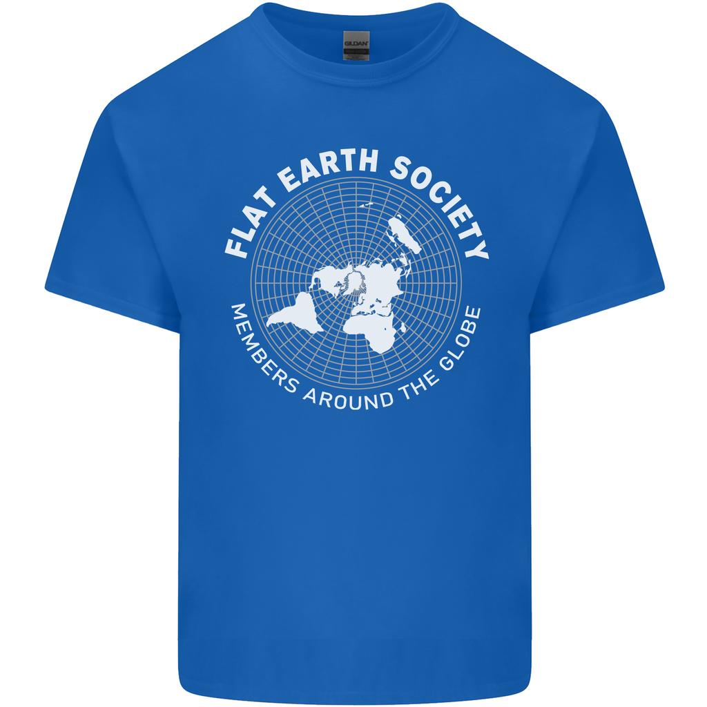 Flat Earth Society Members Around the Globe Unisexs Light Cotton TShirt