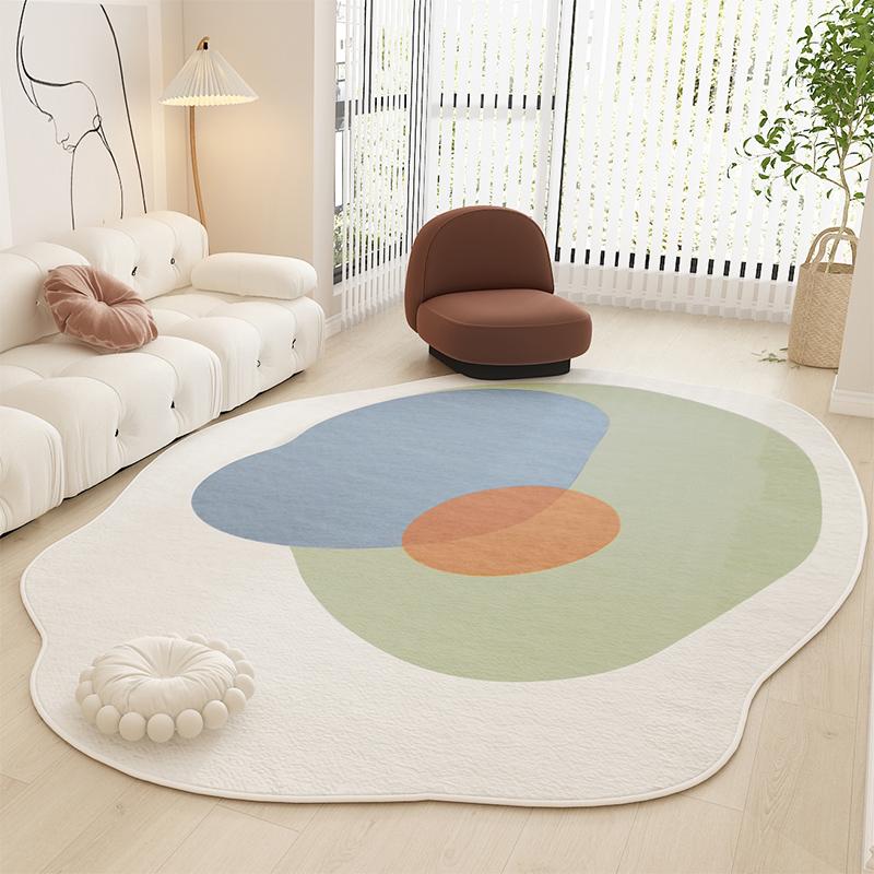 Modern Minimalist Bedroom Decor Bedside Carpet Irregular Plush Floor Mat Light Luxury Carpets for Living Room Home Non-slip Rug