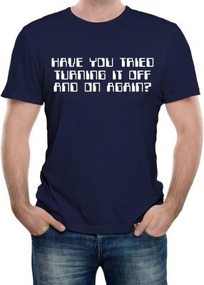 Men's Have You Tried Turning It Off and On Again T Shirt Funny Computer Coding T Shirt