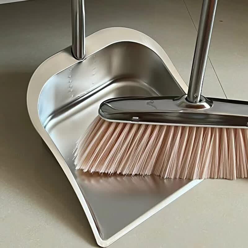 Stainless Steel Broom and Dustpan Set
