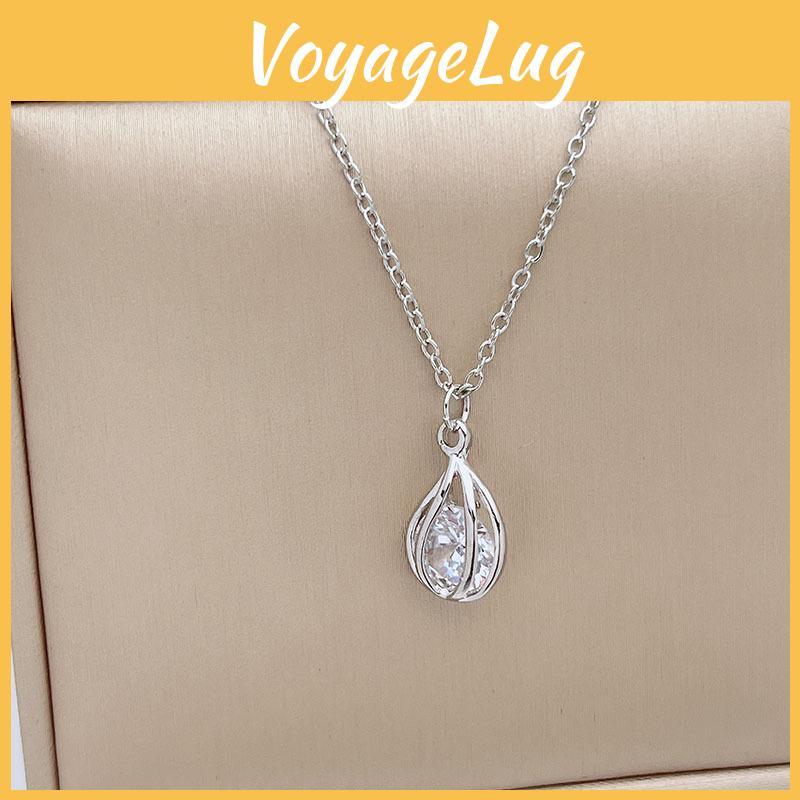 Trendy Zircon Necklace Super Radiant Encrusted Sleek Collarbone Chain Knickknack Pendant Women's Korean Chic Premium