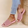 Sandales pour femmes en tissu extensible à talons bas, chaussures de plage décontractées pour femmes, pantoufles d'été, sandales Zapatos Mujeres