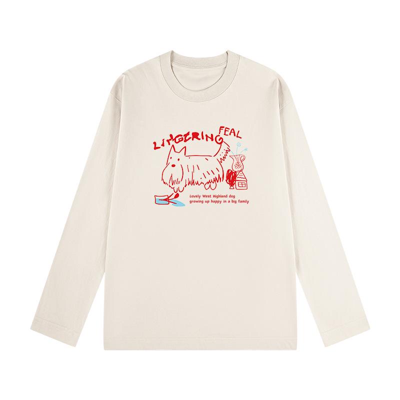 

Korean Style Women s Long Sleeve Cotton T-Shirt - Versatile, Casual, Loose Fit for Spring & Autumn. 2XL (150-165 jin)