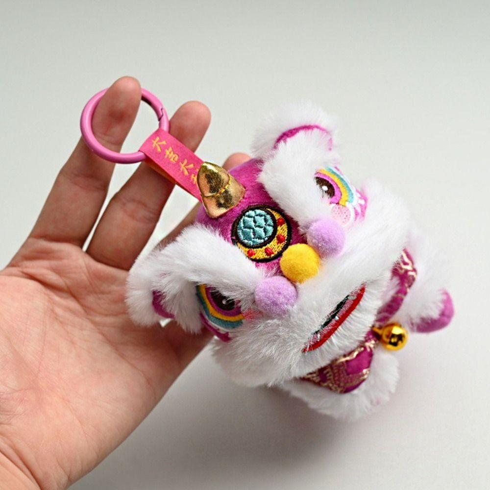 Cartoon Lion Dance Pendant Awakened Lion Chinese New Year Gift  Bag Hanging Accessories