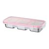 Stainless Steel Bentos Box with Plastic Lid Multi Compartment Design Leak Proof Lunch Container For Work Travel