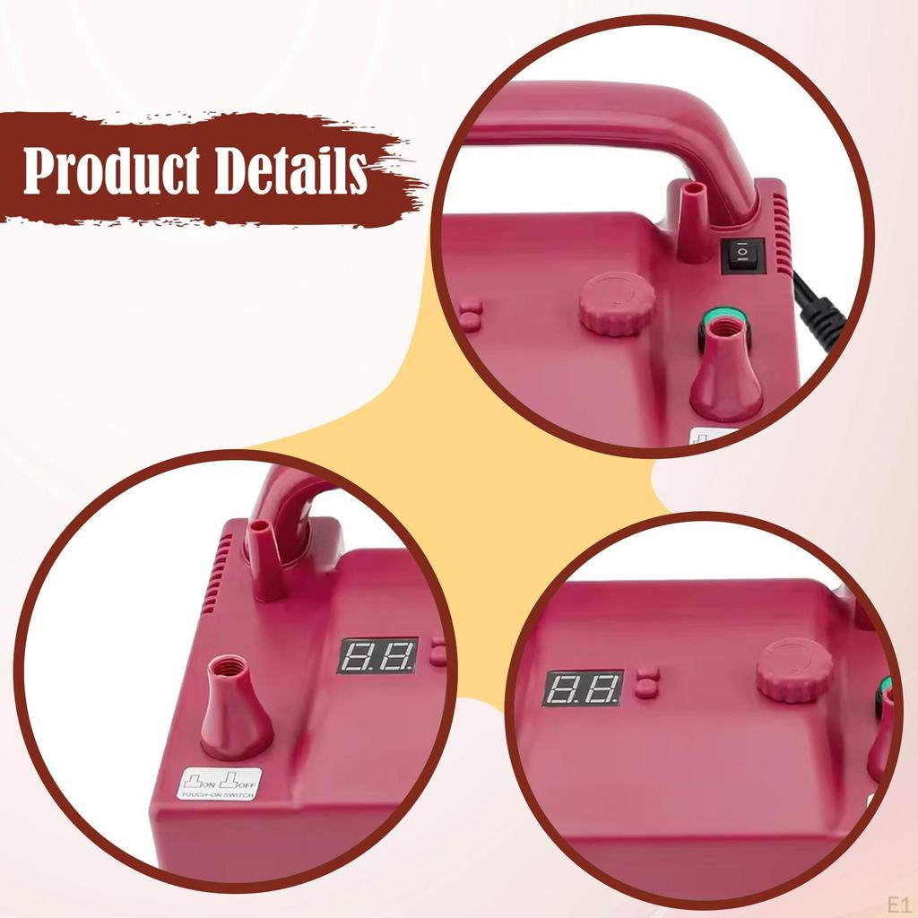 Electric Balloon Pump Blower Adjustable Air Inflator for Party Decorations Event
