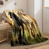 Black and White Horses Printed Blanket bedroom Blanket for Livingroom Couch lunch break Soft throw for Friend's festival Gift