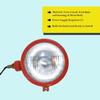 APSMOTIV Red Headlights Assembly with 12v Bulbs Compatible With David Brown 700 800 900 1200 1400, Massey Ferguson 35 35X 65 765