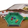 Board Game Storage Bowl Hexagon Dice Rolling Holder Office Supplies PU Leather Foldable