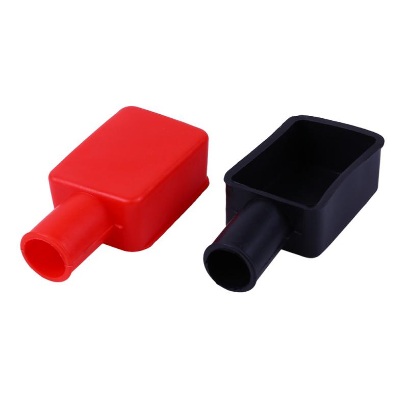 2pcs Car Battery Cover PVC Insulate Terminal Cap 12V Negative Positive Protector Clamps Replacement Batteries Car Accessories
