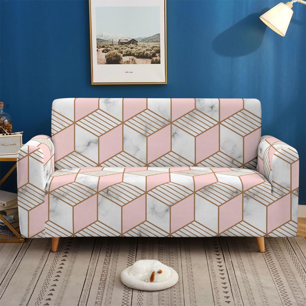 Elastic All-Inclusive Sofa Cover Geometric Pattern Multi-Person Combination Sofa Cover Lazy Sofa Cover