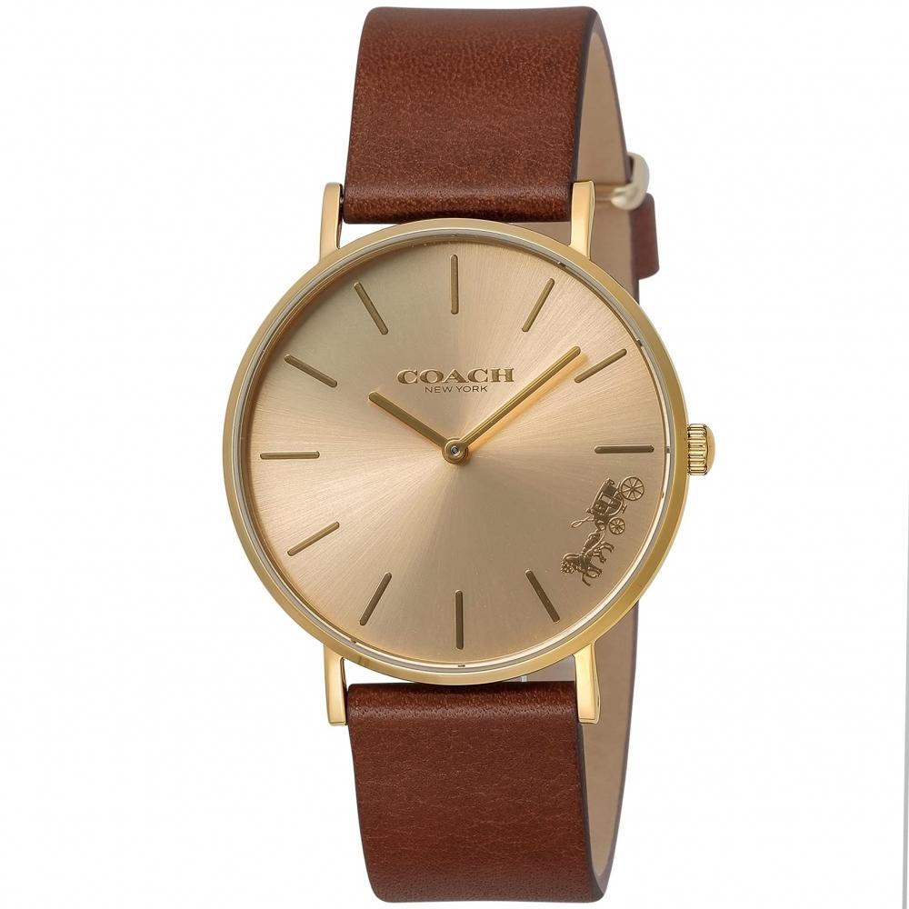 

[Coach] Часы PERRY Gold Dial Stainless Steel Quartz 36MM Watch 14503331 Женские коричневые