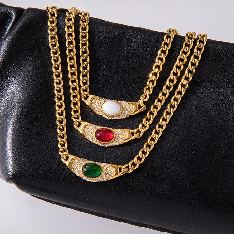 Contemporary Minimalist Crystal Pendant Necklace Stylish Stainless Steel Chain Jewelry Ideal Anniversary Gift