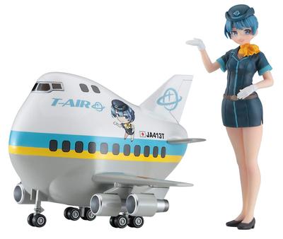 Hasegawa Egg Girls Collection Maiyuki Sara Resin Figure Plastic Model SP465 No.12 1/20 (CA) w/Airliner & Non-Scale