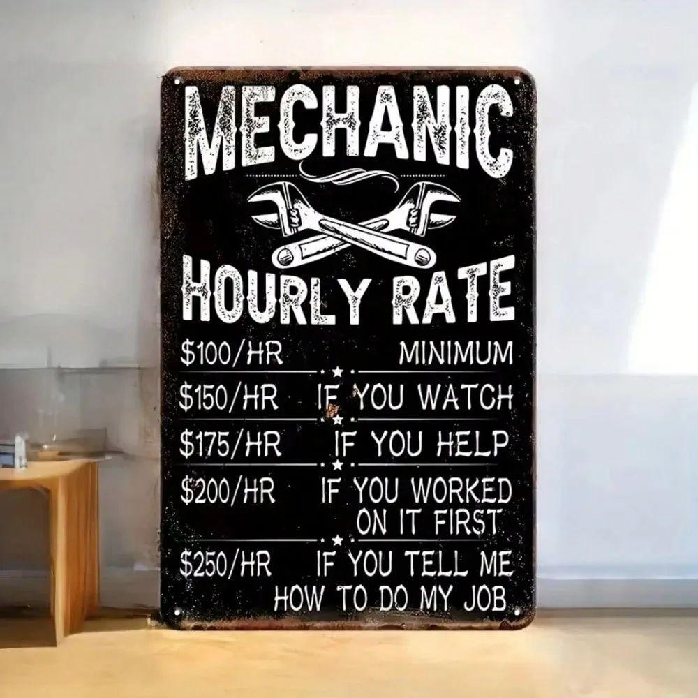 Vintage Style Metal Tin Sign for Kitchen Bar Coffee Shop Interior